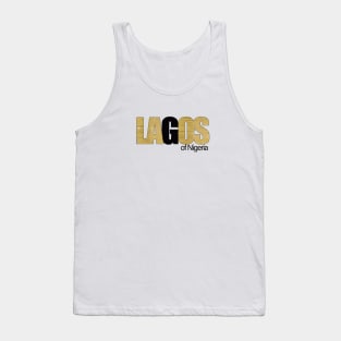 Lagos of Nigeria Gold & Black Tank Top